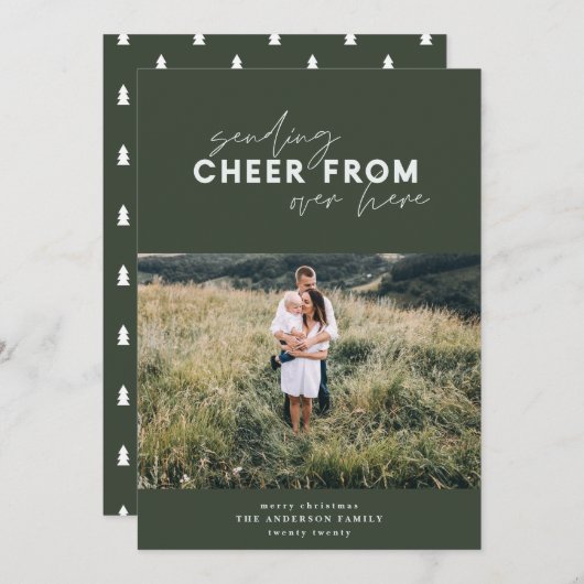 scriptafstand met kerstmis feestdagenkaart (Voorkant / Achterkant)