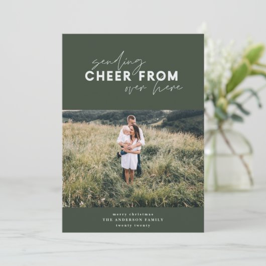 scriptafstand met kerstmis feestdagenkaart (Staand voorkant)