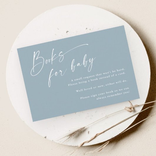 Scriptboeken voor babyshower voor jongens informatiekaartje