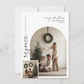 Scriptboogfoto verheugt zich over bijbels religieu feestdagenkaart (Voorkant)