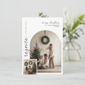 Scriptboogfoto verheugt zich over bijbels religieu feestdagenkaart (Staand voorkant)