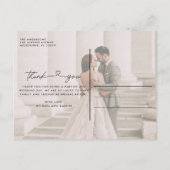 Scriptbruiloft Foto Hartelijk dank Briefkaart (Achterkant)