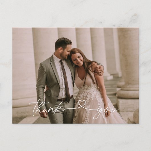 Scriptbruiloft Foto Hartelijk dank Briefkaart (Voorkant)