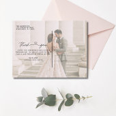 Scriptbruiloft Foto Hartelijk dank Briefkaart