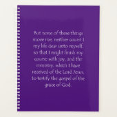 Scriptcitaat Acts 20 24 Planner (Voorkant)