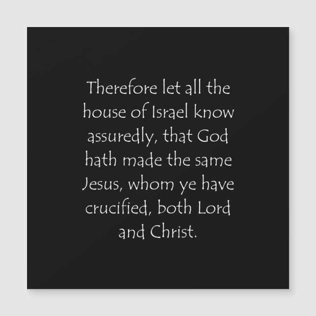 Scriptcitaat Acts 2 36 (Voorkant)