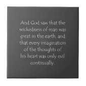 Scriptcitaat Genesis 6 5 Tegeltje (Voorkant)