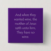 Scriptcitaat John 2 3 Vierkante Button 5,1 Cm (Voorkant)