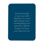 Scriptcitaat Luke 10 11 Magneet (Verticaal)