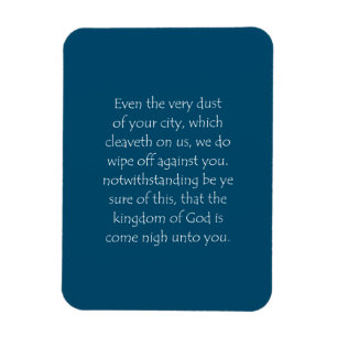 Scriptcitaat Luke 10 11 Magneet