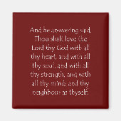 Scriptcitaat Luke 10 27 Magneet (Voorkant)