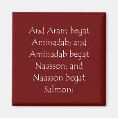 Scriptcitaat Matthew 1 4 Magneet (Voorkant)