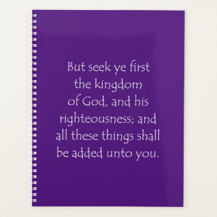 Scriptcitaat Matthew 6 33 Planner