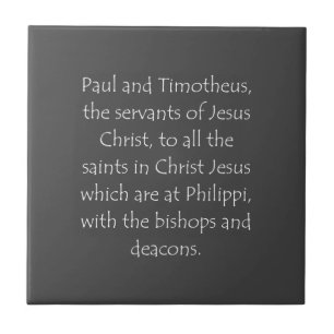 Scriptcitaat Philippians 1 1 Tegeltje