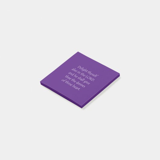 Scriptcitaat Psalms 37 4 Post-it® Notes (Schuin)