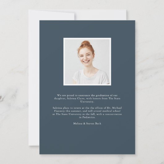 Scripted Afstudeerder | Foto-Afstuderen Aankondiging (Achterkant)