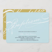 Scripted Baptism Rosary Cross Blue Religious Kaart (Voorkant / Achterkant)