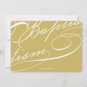 Scripted Baptism Rosary Cross Blue Religious Kaart (Achterkant)