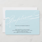 Scripted Baptism Rosary Cross Blue Religious Kaart (Voorkant)