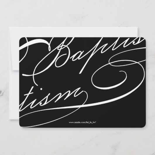 Scripted Baptism Rosary Cross Gold Religious Kaart (Achterkant)