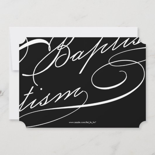 Scripted Baptism Rosary Cross-Paarse religie Kaart (Achterkant)