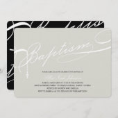 Scripted Baptism Rosary Cross Silver Religious Kaart (Voorkant / Achterkant)
