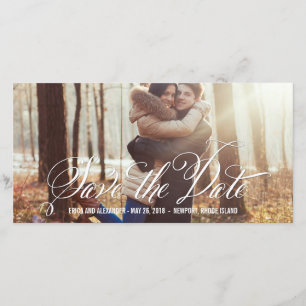 Scripted Beauty sparen de Datum Fotokaarten Save The Date