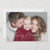 Scripted Chic Merry Christmas Design Feestdagenkaart (Voorkant)