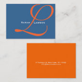 Scripted Elegant Visitekaartjes Blue (Voorkant / Achterkant)