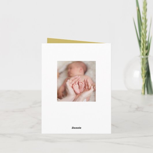 Scripted Godsdienstige Foto van het Monogram van Bedankkaart (Achterkant)