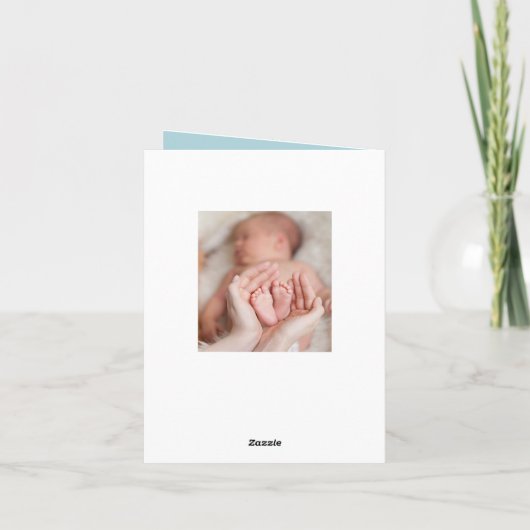 Scripted Godsdienstige Foto van het Monogram van Bedankkaart (Achterkant)