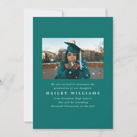 Scripted Klasse van de Aankondiging van het Afstud (Achterkant)