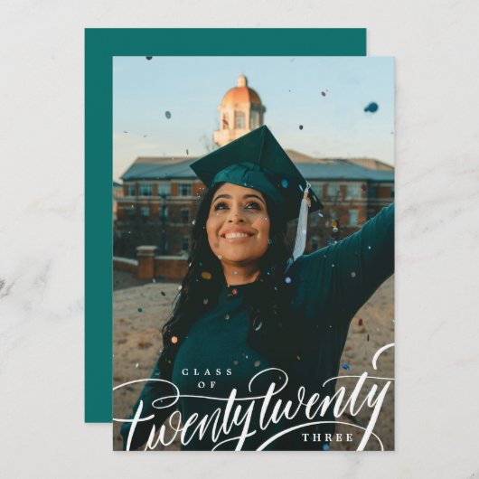 Scripted Klasse van de Aankondiging van het Afstud (Voorkant / Achterkant)