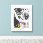 Scripted love-canvas canvas afdruk (Insitu (Houten vloer))