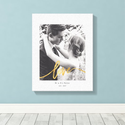 Scripted love-canvas canvas afdruk (Insitu (Houten vloer))