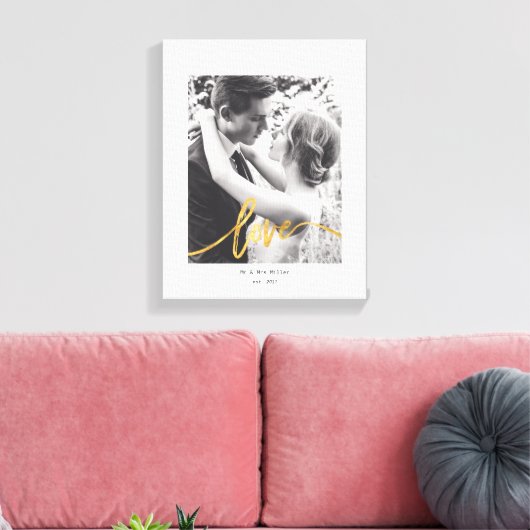 Scripted love-canvas canvas afdruk (Insitu (Woonkamer))