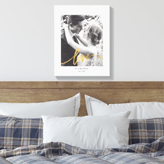 Scripted love-canvas canvas afdruk (Insitu (Slaapkamer))