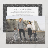 Scripted Merry Full Bleed Holiday-fotokaarten Feestdagenkaart (Voorkant / Achterkant)