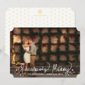 Scripted Merry Holiday-fotokaart Feestdagenkaart (Voorkant / Achterkant)