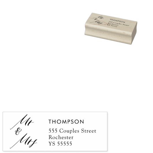 Scripted Mr en Mrs. Rubberstempel (Gestempeld)