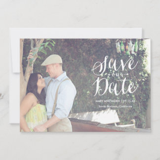 Scripted Save-The-Date Fotokaart Aankondiging