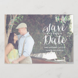 Scripted Save-The-Date Fotokaart Aankondiging