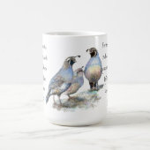 Scriptfesians 2:10 met California Quail Koffiemok (Center)