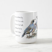 Scriptfesians 2:10 met California Quail Koffiemok (Voorkant links)