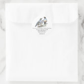 Scriptfesians 2:10 met California Quail Ronde Sticker (Tas)