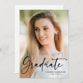 Scriptfoto afstudeeraankondiging kaart (Voorkant / Achterkant)