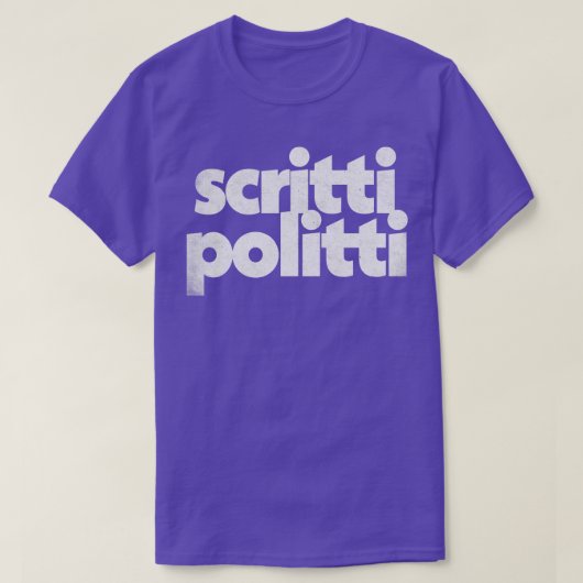 Scripti politti retro FadedStyle Font Design T-shirt (Design voorkant)