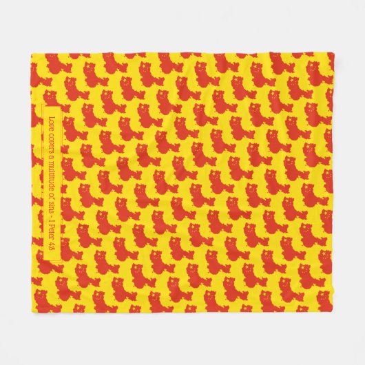 scriptie van patriottische CHINA FLAG YELLOW Fleece Deken (Voorkant (Horizontaal))