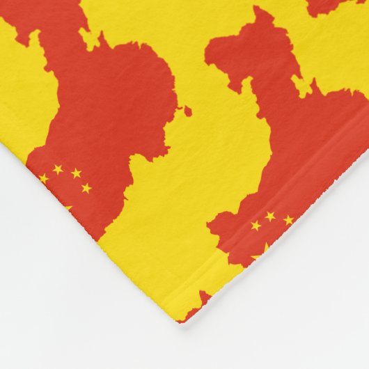  scriptie van patriottische CHINA FLAG YELLOW Fleece Deken (Hoek)
