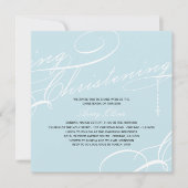 Scripting Christening Modern Cross Blue Religious Kaart (Voorkant)